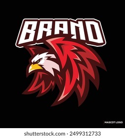 Falcon wing esport mascot logo