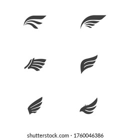 Falcon wing icon template set vector illustration designs.