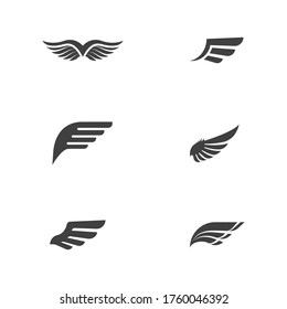 Falcon wing icon template set vector illustration designs