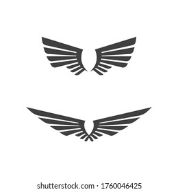 Falcon wing icon template set vector illustration designs