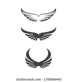 Falcon wing icon template set vector illustration designs