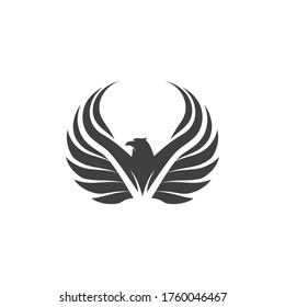 Falcon wing icon template set vector illustration designs