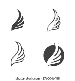 Falcon wing icon template set vector illustration designs