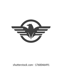 Falcon wing icon template set vector illustration designs