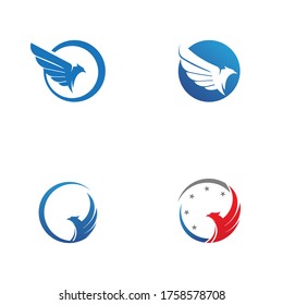 Icono de ala Falcon Diseño de ilustración de vector de plantilla