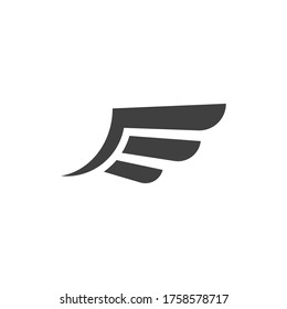 Falcon wing icon Template vector illustration design