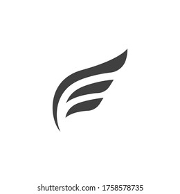 Falcon wing icon Template vector illustration design