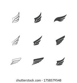 Falcon wing icon Template vector illustration design