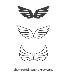 Falcon wing icon Template vector illustration design