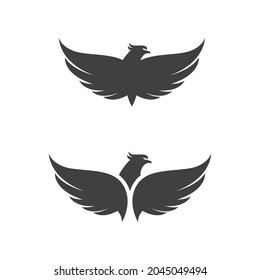 Icono de ala Falcon Diseño de ilustración de vector de plantilla