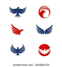 Falcon wing icon Template vector illustration design