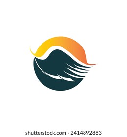 Falcon wing illustration logo vector