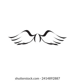 Falcon wing illustration logo vector