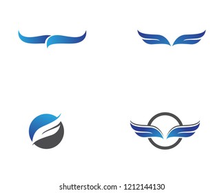 Falcon wing logo and symbol vector