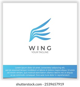 Falcon Wing Logo ícone Modelo logotipo design app eps