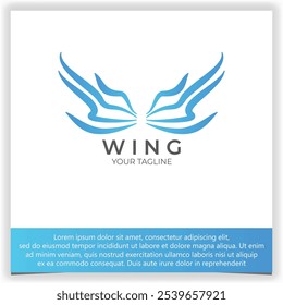 Falcon Wing Logo ícone Modelo logotipo design app eps