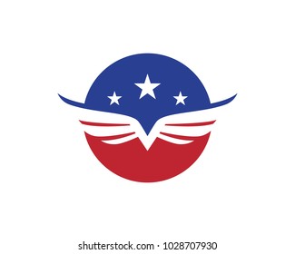 Falcon Wing Logo Template vector icon design