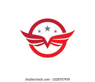 Falcon Wing Logo Template vector icon design