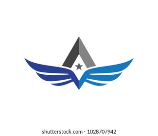 Falcon Wing Logo Template vector icon design