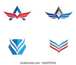 Falcon Wing Logo Template vector icon design