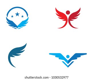 Falcon Wing Logo Template vector icon design