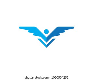 Falcon Wing Logo Template vector icon design