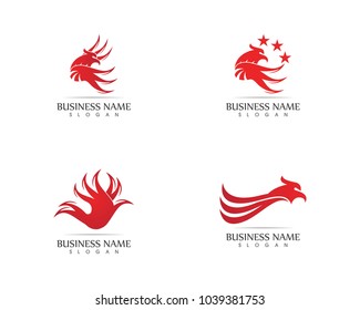 Falcon Wing Logo Template vector icon design