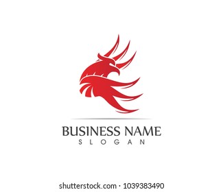 Falcon Wing Logo Template vector icon design
