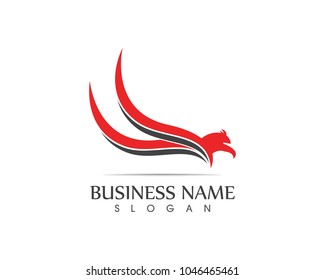 Falcon Wing Logo Template vector icon design
