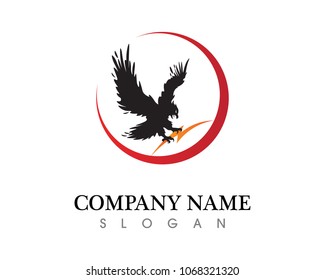 Falcon Wing Logo Template vector icon design
