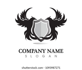 Falcon Wing Logo Template vector icon design
