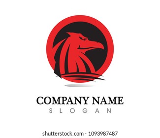 Falcon Wing Logo Template vector icon design
