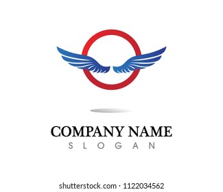 Falcon Wing Logo Template vector icon design
