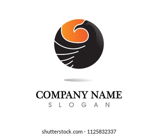 Falcon Wing Logo Template vector icon design
