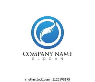 Falcon Wing Logo Template vector icon design