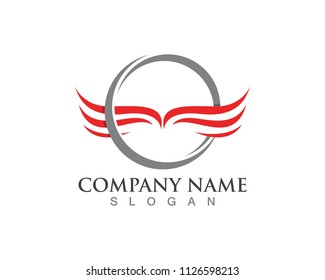 Falcon Wing Logo Template vector icon design