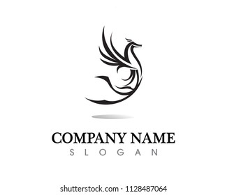 Falcon Wing Logo Template vector icon design
