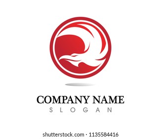 Falcon Wing Logo Template vector icon design
