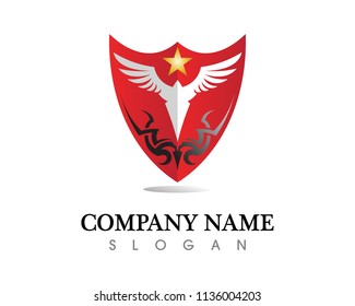 Falcon Wing Logo Template vector icon design
