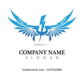 Falcon Wing Logo Template vector icon design
