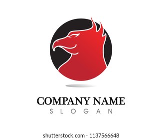Falcon Wing Logo Template vector icon design
