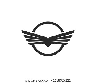 Falcon Wing Logo Template vector icon 