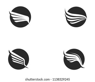 Falcon Wing Logo Template vector icon 