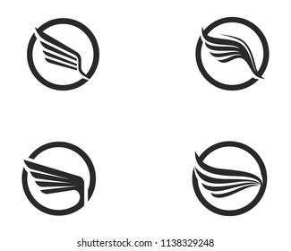 Falcon Wing Logo Template vector icon 