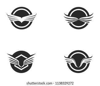 Falcon Wing Logo Template vector icon 