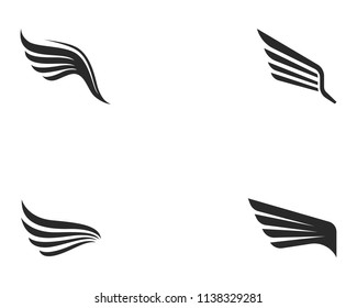 Falcon Wing Logo Template Vector Icon 