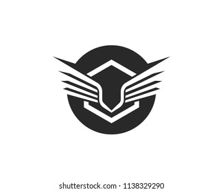 Falcon Wing Logo Template vector icon 