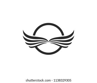 Falcon Wing Logo Template vector icon 