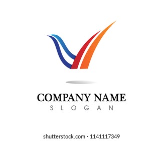 Falcon Wing Logo Template vector icon design
