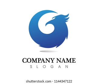 Falcon Wing Logo Template vector icon design
